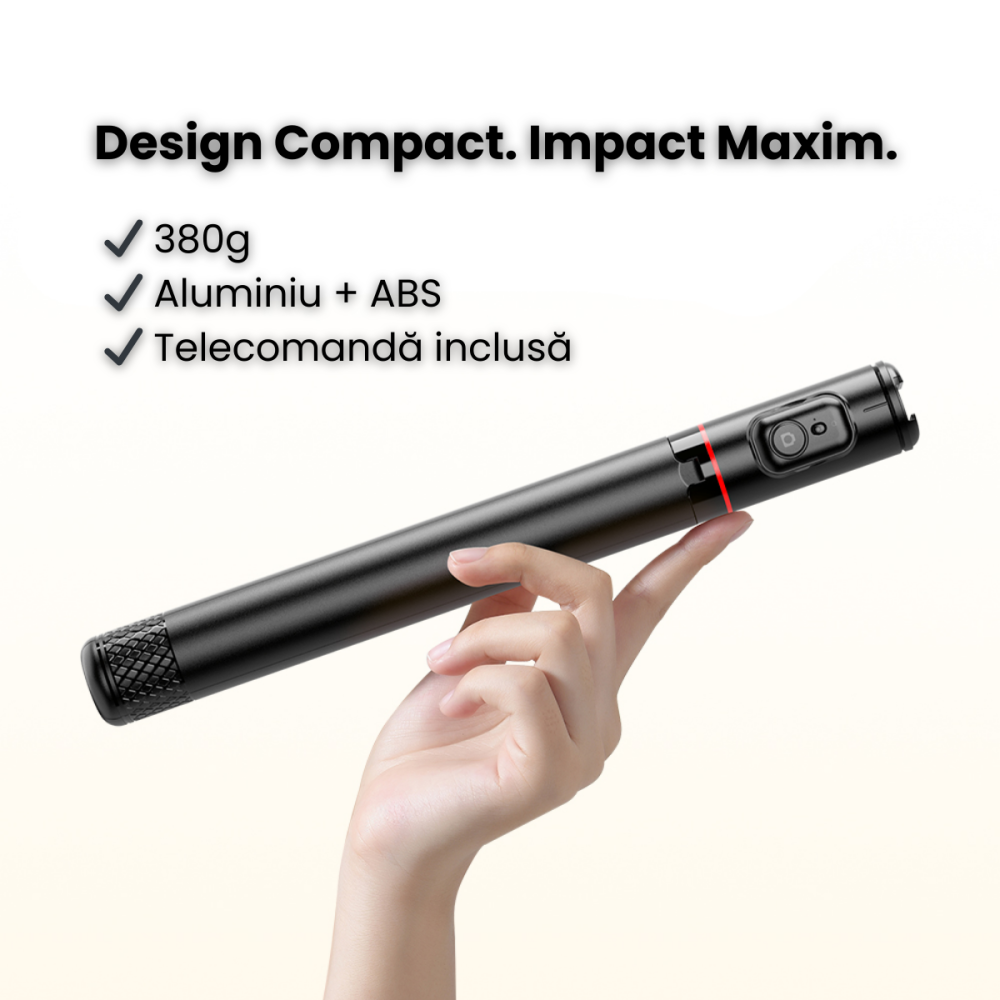 Trepied Foto HASEPE Telescopic Profesional 180cm Cu Telecomanda Bluetooth, Stativ Telefon Extensibil Din Aluminiu Si ABS, Trepied Foto Stabil, Stativ Telefon Reglabil Pentru Selfie Video Live, Negru [5]