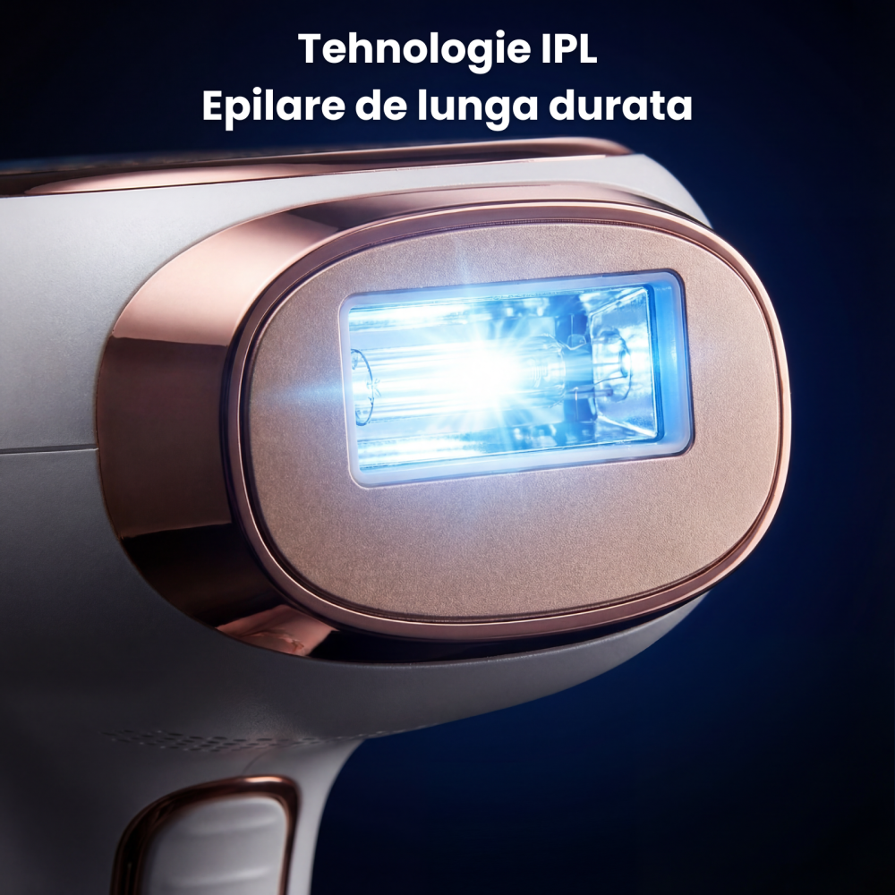 Epilator IPL profesional HASEPE cu 999.999 impulsuri, epilator IPL profesional 3 in 1 cu mod manual si automat, 9 niveluri de putere, tehnologie dublu flash, racire fara durere, anti-acnee, epilare de [3]