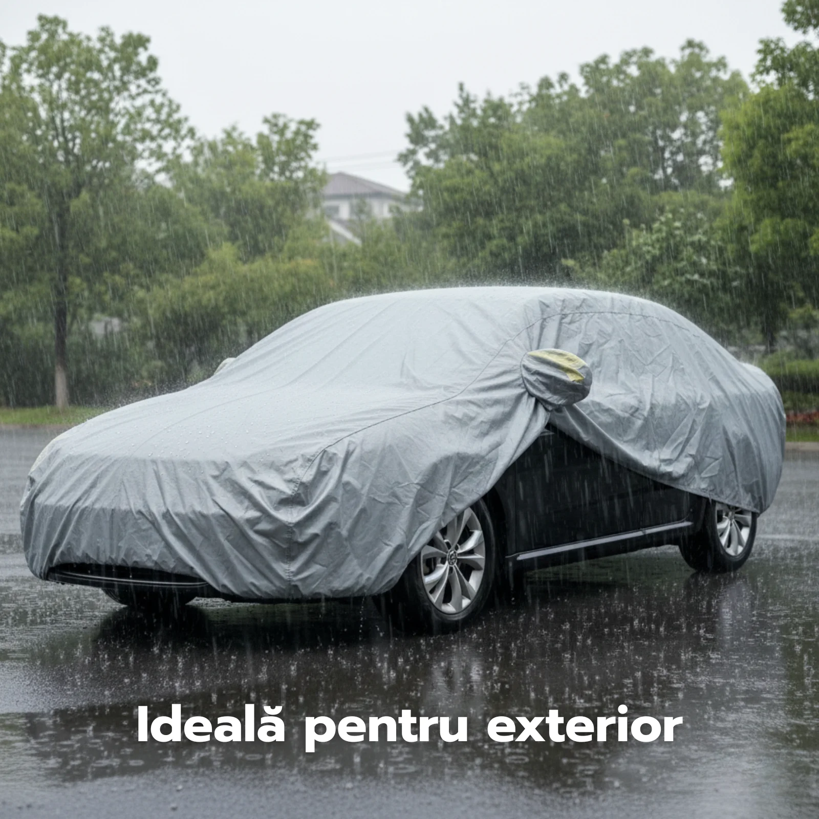 Husa Auto HASEPE, Tip Prelata Pentru Masini Clasice si Mari, Husa Masina Dimensiune 534x178x120 cm, Prelata Auto Rezistenta la Apa si Soare, Husa Auto Protectie Praf si Ploaie, Material Bumbac PEVA, C [7]