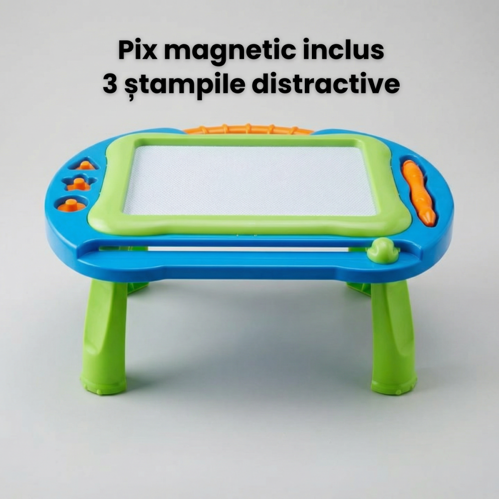 Tabla Magnetica Pentru Copii HASEPE, Tabla Desen Dubla, Tabla Magnetica Cu Picioare Detasabile, Tabla Desen Portabila Cu Maner, Suprafata Reutilizabila Pentru Creativitate, Joaca Educativa Prescolari, [6]