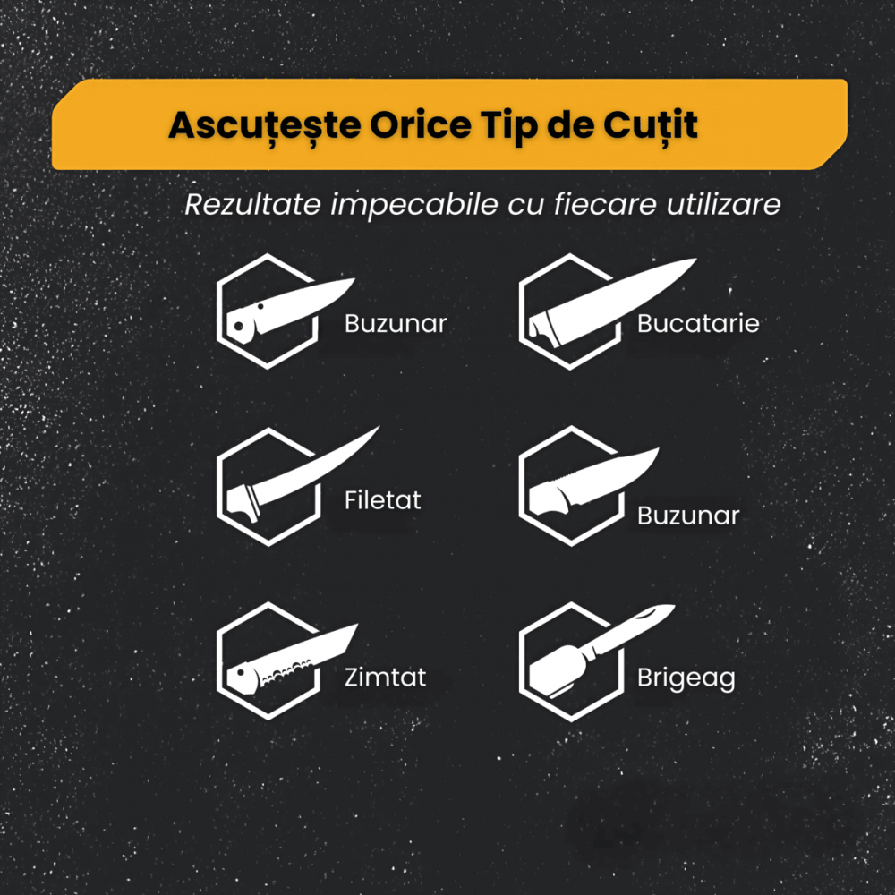 Ascutitor cutite rulant profesional 5 in 1 HASEPE, magnetic, piatra diamantata, multifunctional, 2 granulatii (400/1000), 2 unghiuri (15/20), lame ceramica [3]