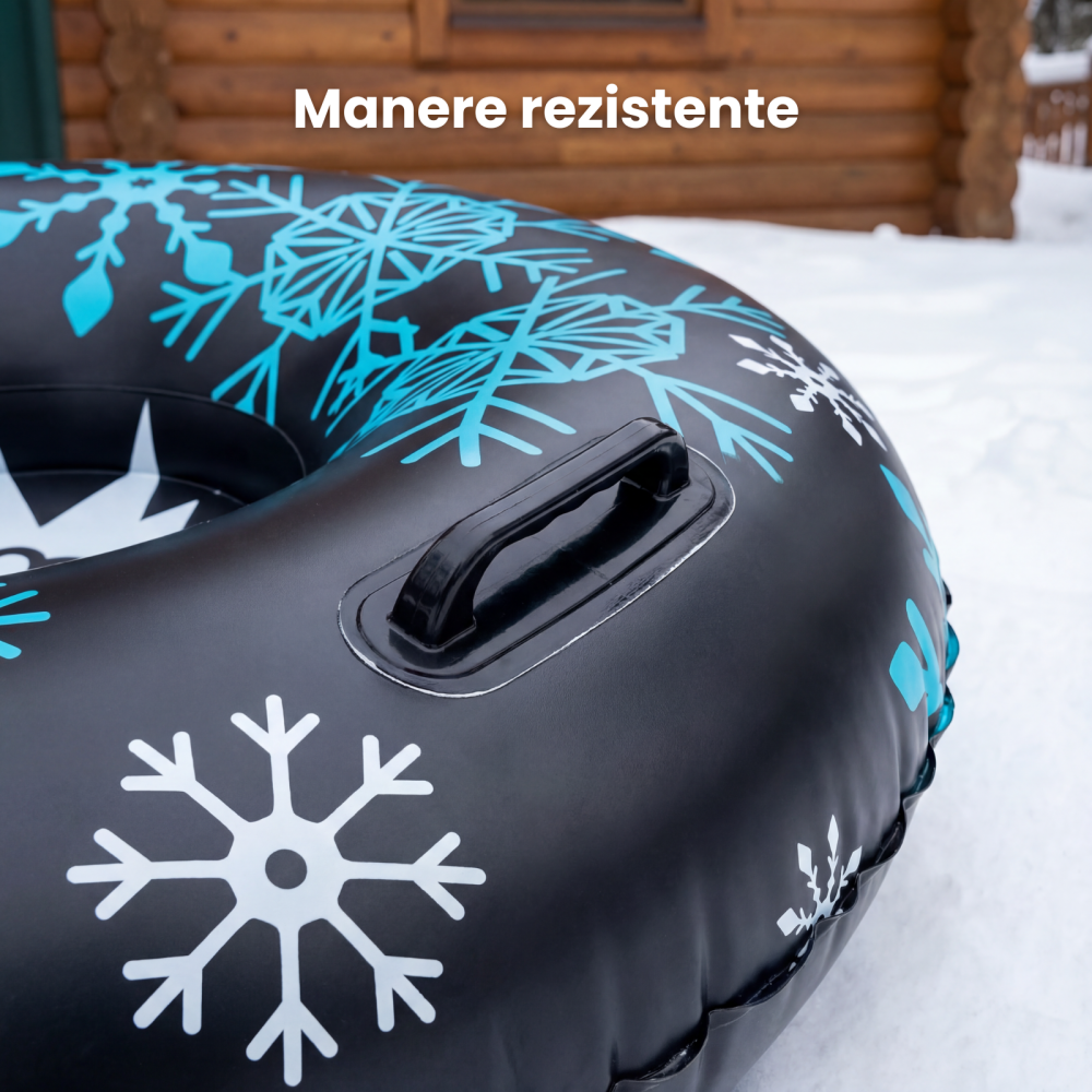 Sanie Gonflabila HASEPE Pentru Adulti 120 Cm, Sanie Gonflabila Cu Manere De Siguranta Intarite, Sezut Adanc Confortabil, Sanie Gonflabila Adulti Pentru Zapada, Material Rezistent La Frig, Utilizare Ia [4]