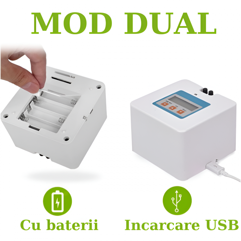 Sistem de irigare automat pentru plante, HASEPE, pentru 10 ghivece, udare prin picurare, temporizator pentru apa, programabil, conectare usb [5]