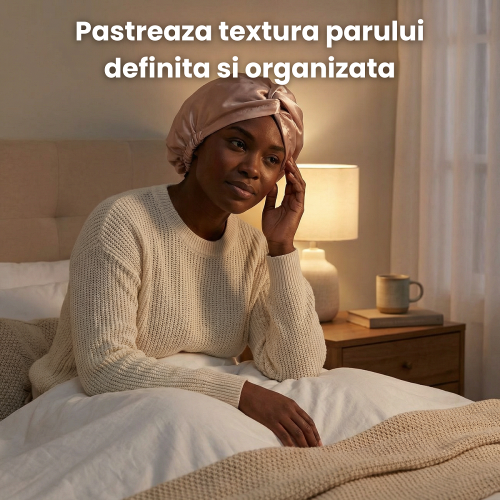 Boneta Somn HASEPE Satin Pentru Ingrijirea Parului, Boneta Par Marime Universala Cu Elastic Reglabil, Boneta Satin Pentru Par Scurt Si Mediu, Protectie Impotriva Frecarii, Potrivita Pentru Par Drept S [7]