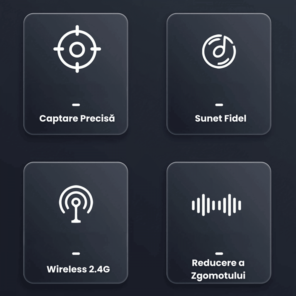 Set 2 Microfoane Lavaliera Wireless HASEPE, Plug & Play, Transmisie 2.4G, Autonomie 6H, Compatibile iPhone, Android, iPad, Sunet Clar pentru Vlog, Interviuri, YouTube, Live Streaming [4]