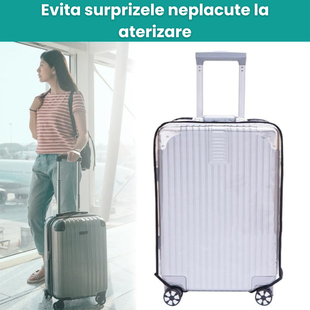 Husa Troler HASEPE, Protectie Valiza, Marimea L, 49x29x69 cm, Transparenta [2]