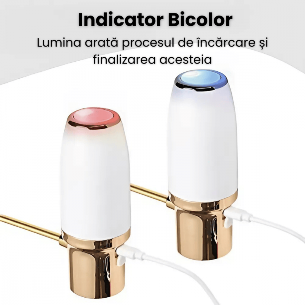 Aerator electric si decantor premium HASEPE, pentru vin, whisky, lichior, functie Decantor, Reincarcabil USB, portabil, design user-friendly, alb [5]