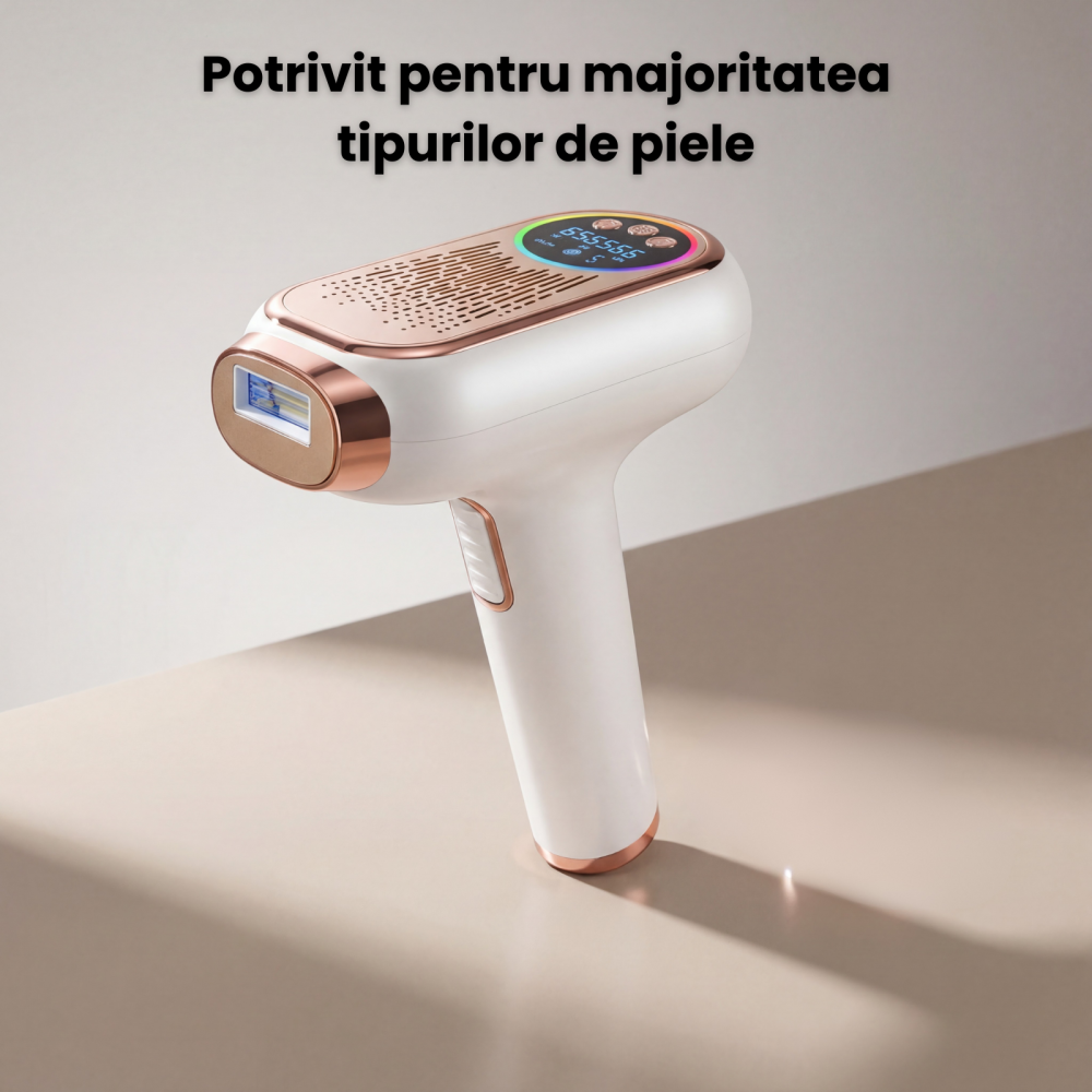 Epilator IPL profesional HASEPE cu 999.999 impulsuri, epilator IPL profesional 3 in 1 cu mod manual si automat, 9 niveluri de putere, tehnologie dublu flash, racire fara durere, anti-acnee, epilare de [5]