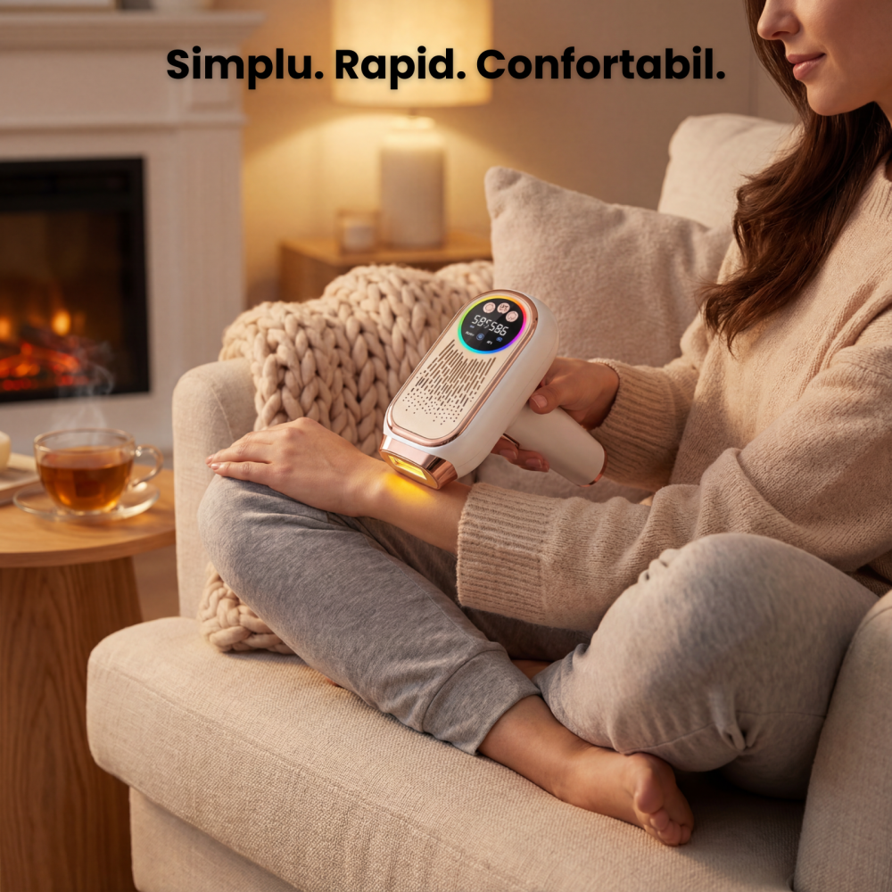 Epilator IPL profesional HASEPE cu 999.999 impulsuri, epilator IPL profesional 3 in 1 cu mod manual si automat, 9 niveluri de putere, tehnologie dublu flash, racire fara durere, anti-acnee, epilare de [6]