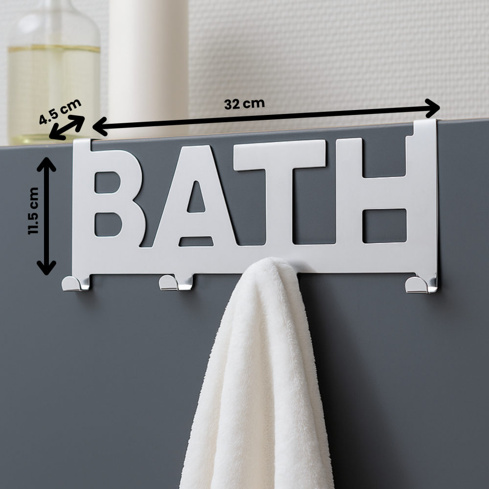 Suport Prosop HASEPE, 4 Carlige, 32 x 11.5 x 4.5 cm, Argintiu [6]