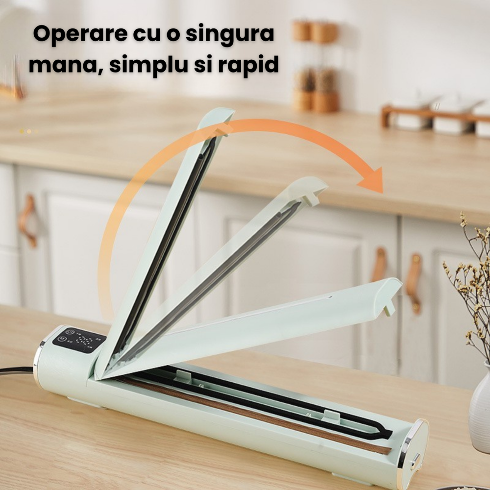 Aparat de vidat si sigilat alimente HASEPE, 90W, pentru alimente, 4 functii vidare uscat/umed/sigilare/local, sigilare rapida si etansa, compatibil cu pungi de vidat [3]