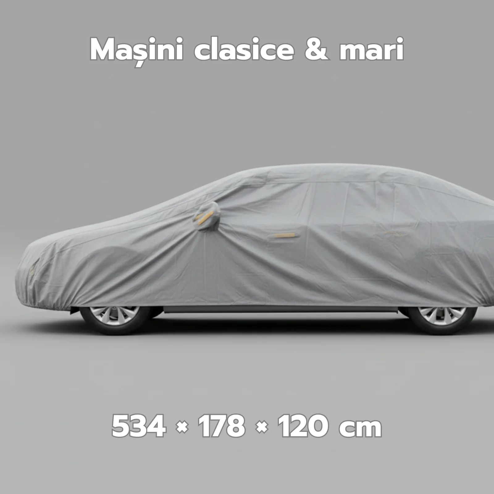Husa Auto HASEPE, Tip Prelata Pentru Masini Clasice si Mari, Husa Masina Dimensiune 534x178x120 cm, Prelata Auto Rezistenta la Apa si Soare, Husa Auto Protectie Praf si Ploaie, Material Bumbac PEVA, C [5]