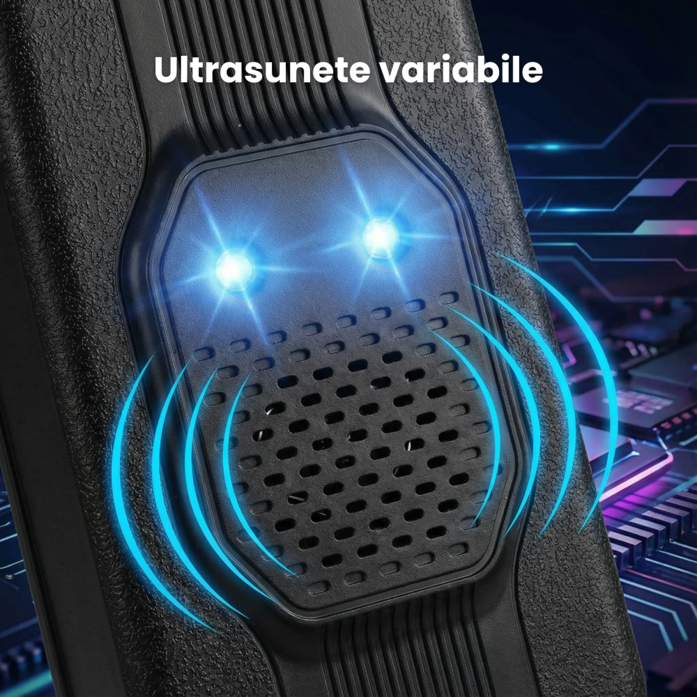 Aparat Anti Rozatoare Auto HASEPE Cu Ultrasunete Si Lumini, Aparat Anti Rozatoare Autovehicule Pentru Jderi Si Nevăstuici, Aparat Impotriva Rozatoarelor Auto Pentru Compartiment Motor, Carcasa ABS, Al [3]