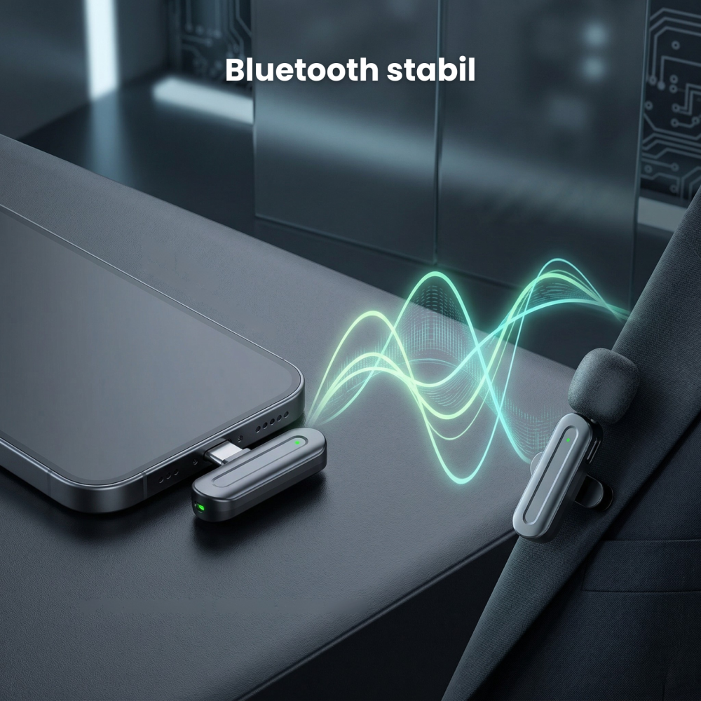 Microfon Lavaliera HASEPE Wireless 2.4G Auto Connect, Microfon Lavaliera Pentru Telefon, Streaming Live Si Interviuri, Microfon Wireless Lavaliera Cu Reducere Zgomot, Microfon Lavaliera Omnidirectiona [4]