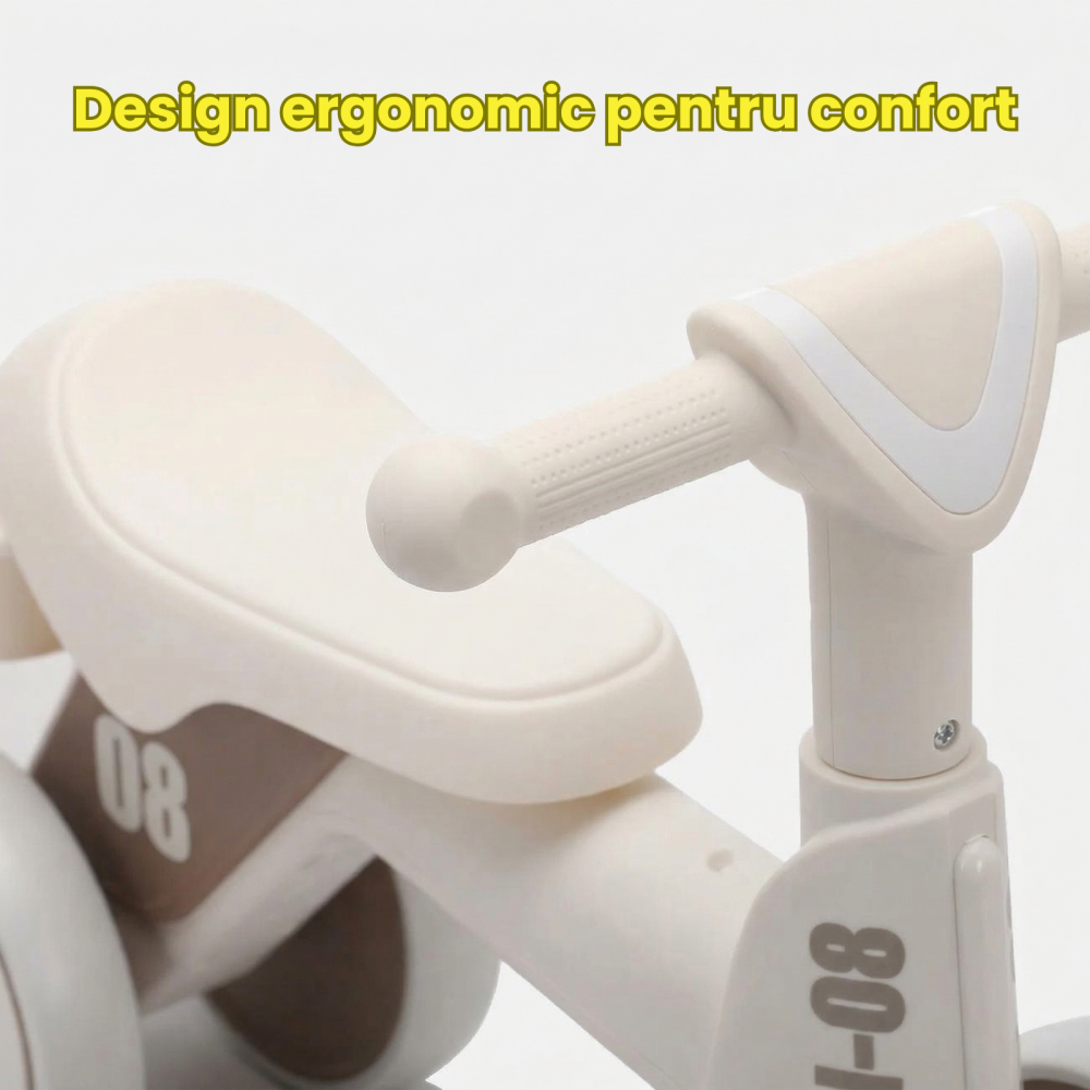 Bicicleta Echilibru HASEPE 4 Roti Pentru Copii 18-36 Luni, Bicicleta Fara Pedale Cu Lumini Si Sunete, Bicicleta Copii Stabilitate Sporita, Cadru Rezistent, Roti Largi Antiderapante, Bicicleta Echilibr [7]