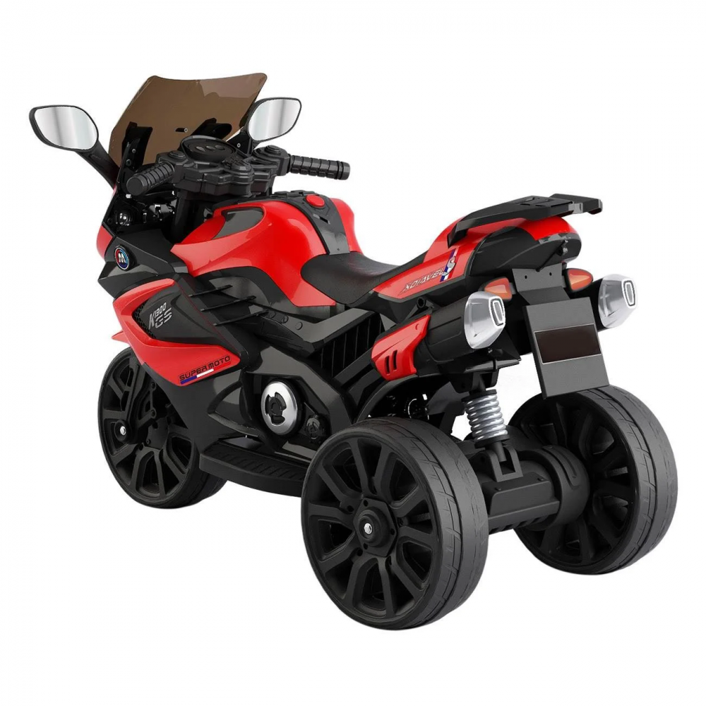 Motocicleta Electrica 6V pentru Copii HASEPE, cu Marsarier, Muzica si MP3 – 12W, Viteza 4,2 km/h, Greutate Maxima 25kg [2]