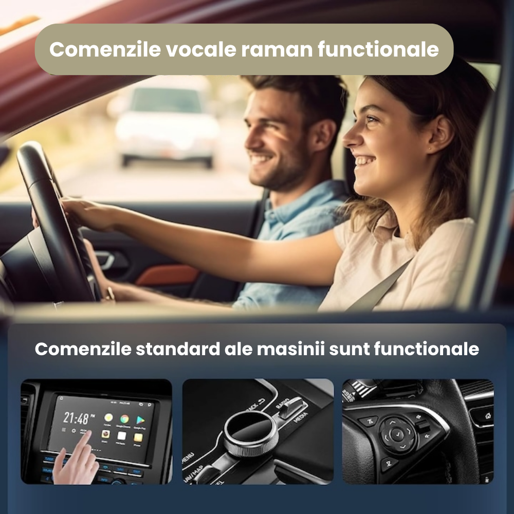 Adaptor Wireless CarPlay HASEPE, Modul CarPlay Slim, Conectare Automata prin USB, WiFi 5.8GHz si Bluetooth 5.0, Compatibil iPhone, Negru Compact [4]