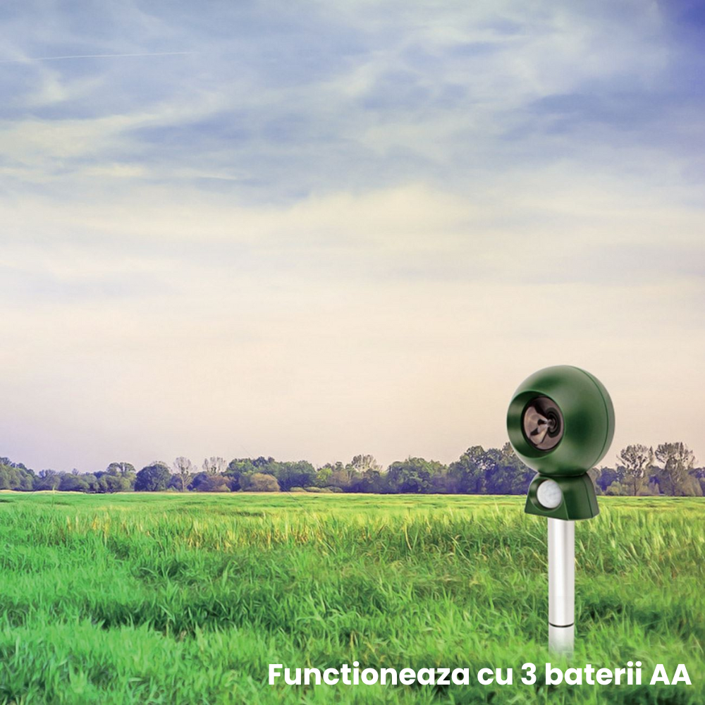 Aparat anti caini si pisici HASEPE, cu ultrasunete, senzor de miscare, rezistent la apa,mod stand by, Verde [7]