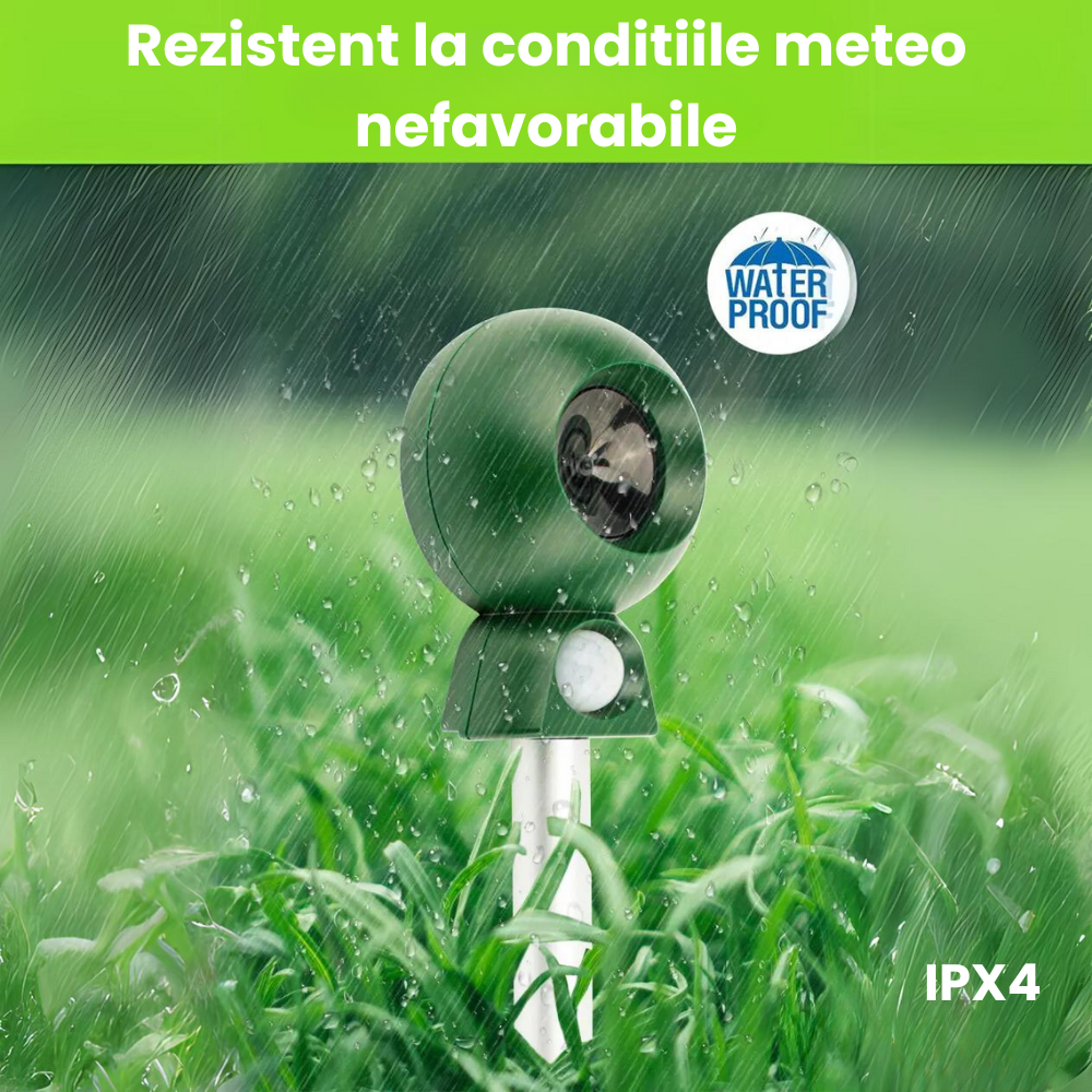 Aparat anti caini si pisici HASEPE, cu ultrasunete, senzor de miscare, rezistent la apa,mod stand by, Verde [4]