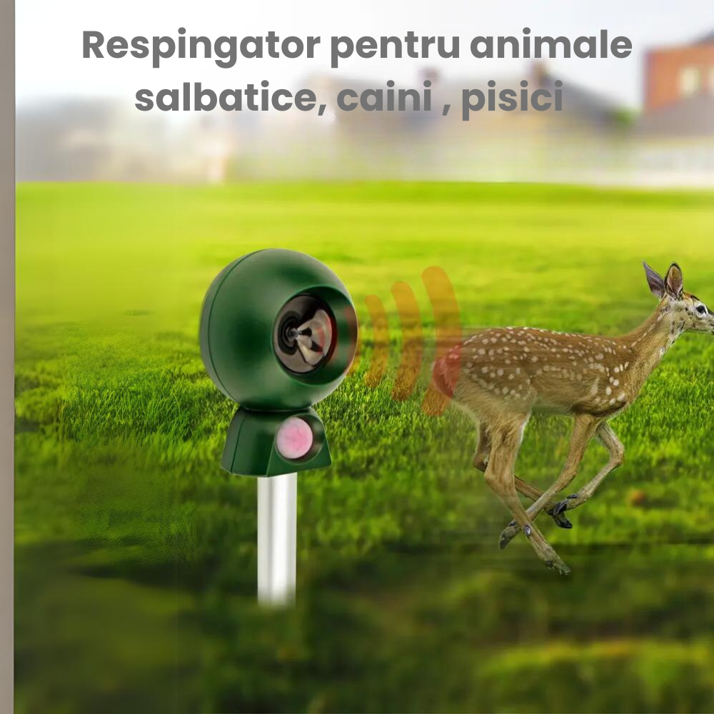Aparat anti caini si pisici HASEPE, cu ultrasunete, senzor de miscare, rezistent la apa,mod stand by, Verde [3]
