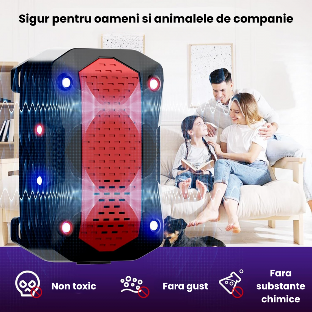 Aparat Anti Rozatoare Auto HASEPE, Ultrasunete 8-56kHz, Anti Soareci si Sobolani, 3 Metode Alimentare, LED Intermitent, Senzor Vibratie, Acoperire 300mp, Masini si Garaje [6]