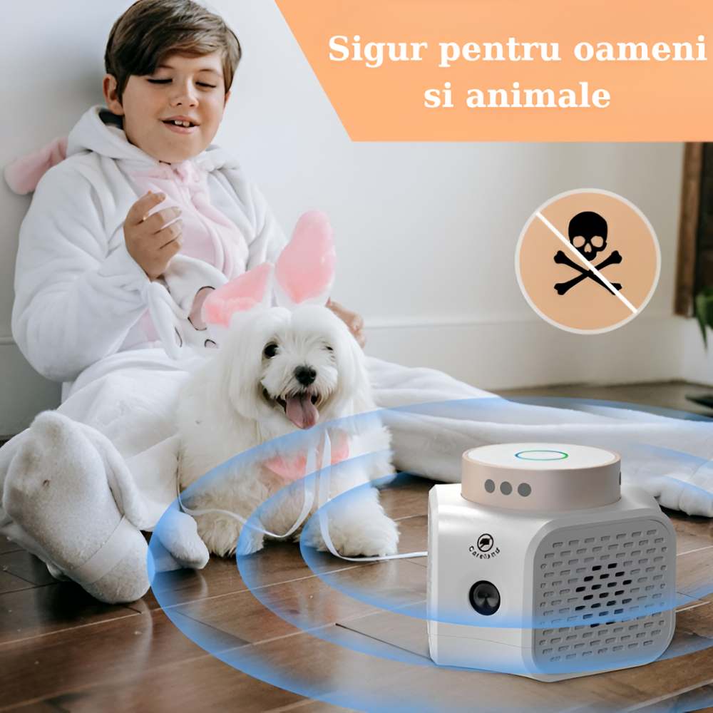 Aparat anti soareci HASEPE, Anti sobolani, Tehnologie duala cu ultrasunete, Actiune 360⁰ si acoperire 120m2, 4 niveluri de intensitate, Lumini intermitente, Frecventa 22-65kHz, Sigur pentru om si anim [8]