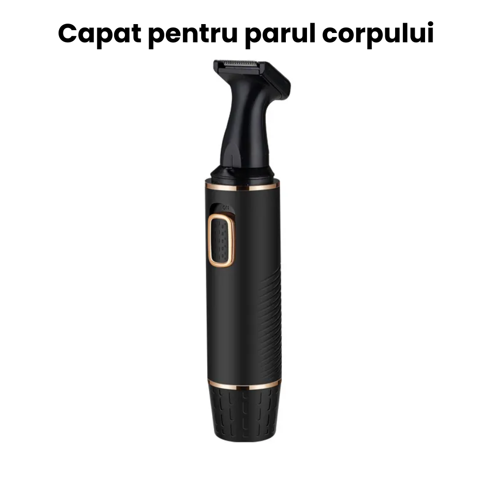 Aparat de tuns HASEPE, reincarcabil, 3 capete pentru tuns parul din nas si urechi, din zona sprancenelor sau parul corporal, Negru [3]