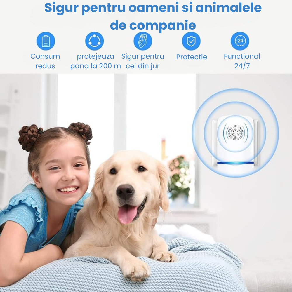 Aparat impotriva rozatoarelor HASEPE, control electronic al daunatorilor, pentru casa, depozit sau garaj, sigur pentru om si animale de companie, Alb/Albastru [5]