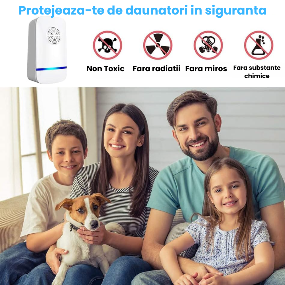 Aparat impotriva rozatoarelor HASEPE, control electronic al daunatorilor, pentru casa, depozit sau garaj, sigur pentru om si animale de companie, Alb/Albastru [7]