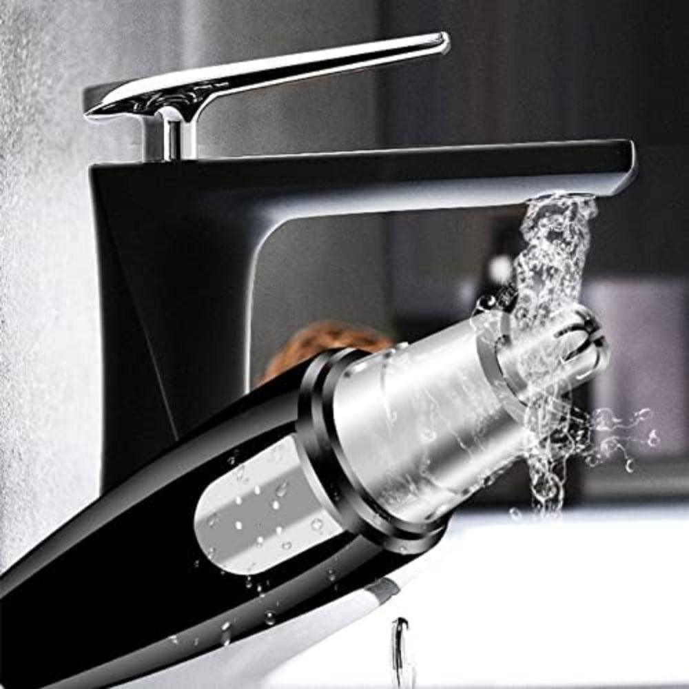 Aparat Tuns Par Nas si Urechi HASEPE, Trimmer Facial Electric, Sistem Taiere Dublu, Motor 6500 RPM, Lame Inox, Cap Rotativ Lavabil, Compact 12.5x2cm, Negru/Gri [4]