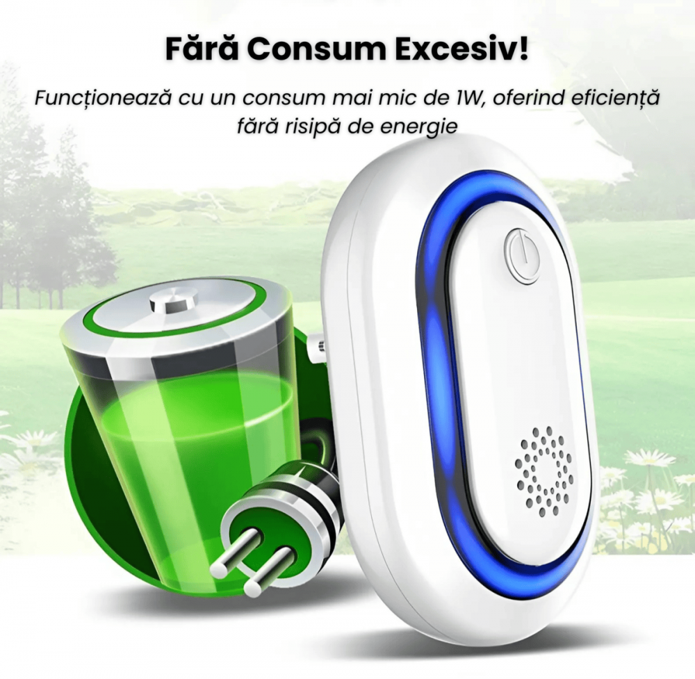 Aparat Repelent Ultrasunete HASEPE, Anti Soareci, Gandaci, Insecte si Rozatoare, Nivele Sensibilitate, Protectie 360, Dual Led, Fara Chimicale, Eficienta Maxima [3]
