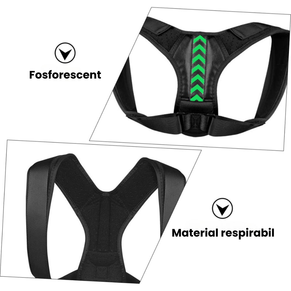 Corector De Postura Inteligent HASEPE Pentru Indreptare Spate, Coloana, Clavicula si Umeri, Centura Dubla Adjustabila, Usor De Purtat, Ham Reglabil Pentru Barbati/Femei, Marime XL [2]