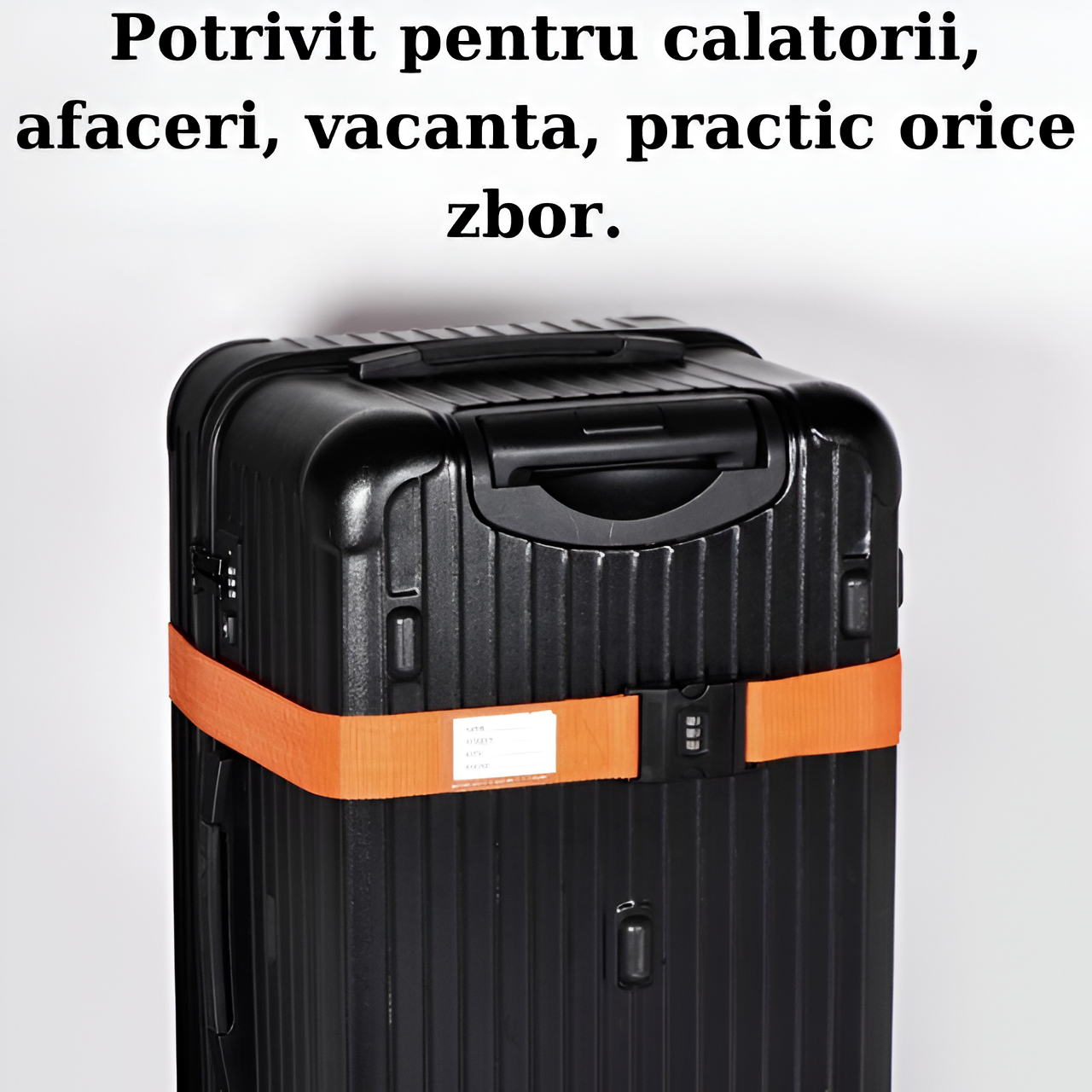 Curea pentru bagaje, cu combinatie pentru siguranta valizei, Portocaliu [2]