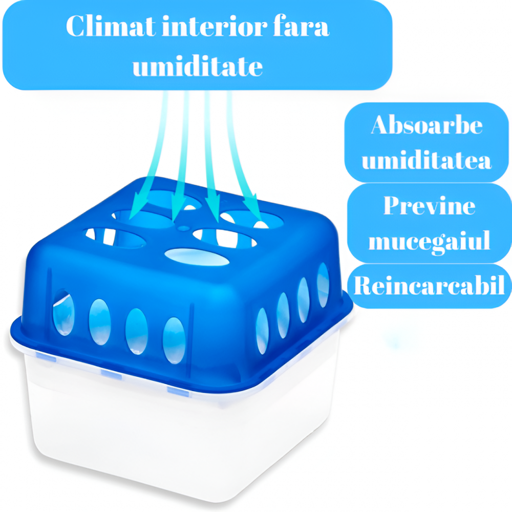 Dezumidificator pasiv HASEPE® fara parfum, 2 rezerve incluse, 400 g, potrivit pentru spatii de pana la 35 m², rulote si autorulote [3]