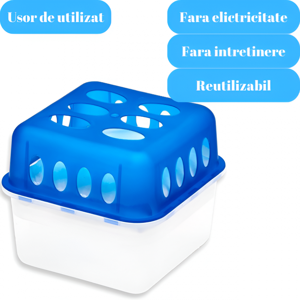 Dezumidificator pasiv HASEPE® fara parfum, 2 rezerve incluse, 400 g, potrivit pentru spatii de pana la 35 m², rulote si autorulote [2]