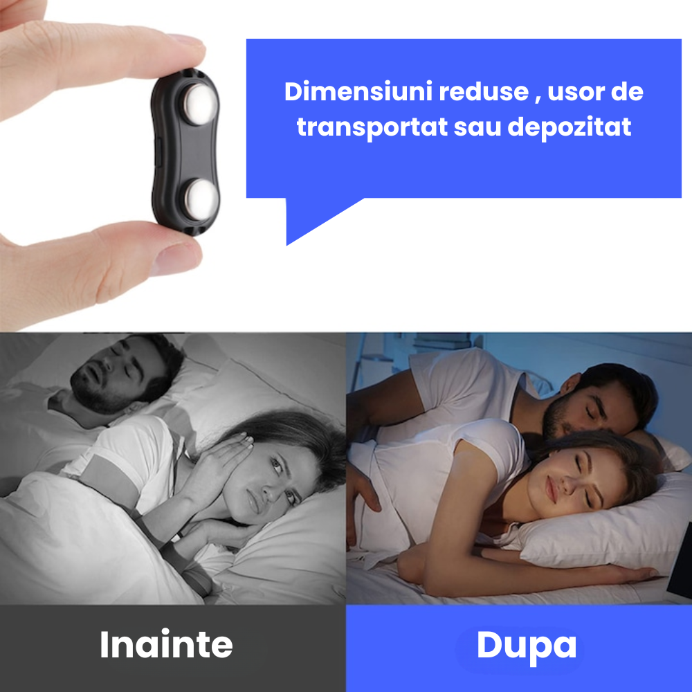 Dispozitiv Inteligent Anti-Sforait Portabil HASEPE, Tehnologie EMS cu Incarcare USB, Detecteaza si Regleaza Automat Sforaitul pentru Somn Confortabil si Odihnitor [7]