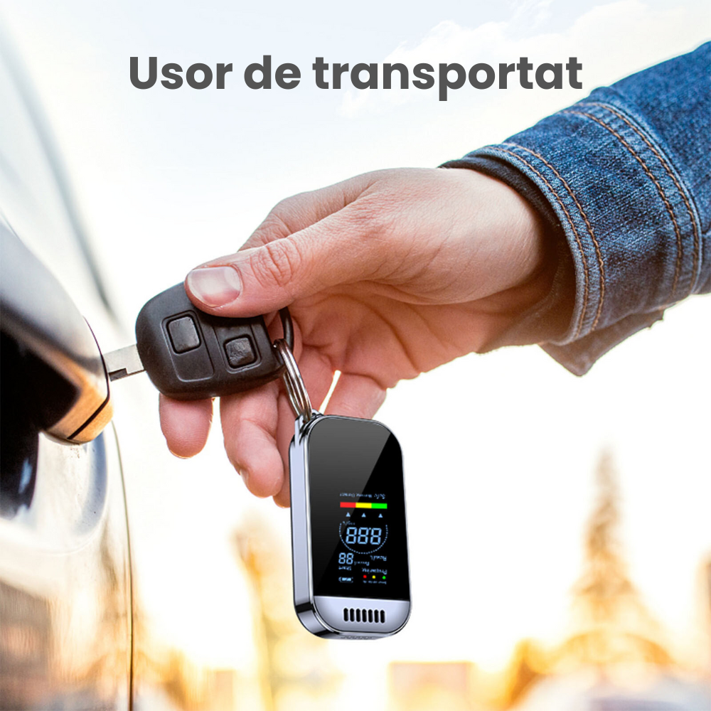 Etilotest Digital HASEPE Non-Contact, Afisaj Color LCD, Memorie 50 Teste, Calibrare Automata, Recunoastere Suflat Fals, Incarcare USB-C, Portabil [5]