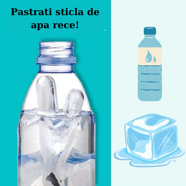Forma pentru gheata, forme tip stick pentru sticle, realizat din plastic si silicon pentru a putea fi scoase usor, 10 compartimente [3]