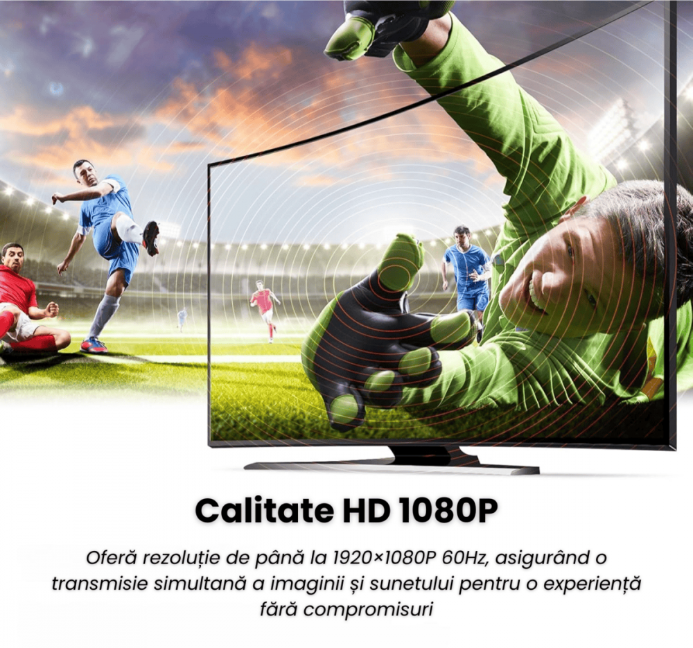 Kit Extensie HDMI Wireless 150m HASEPE, Full HD 1080p, Plug & Play, Transmițător și Receptor fără Fir, Alimentare USB 5V, Compatibil TV, Monitor, Proiector [2]