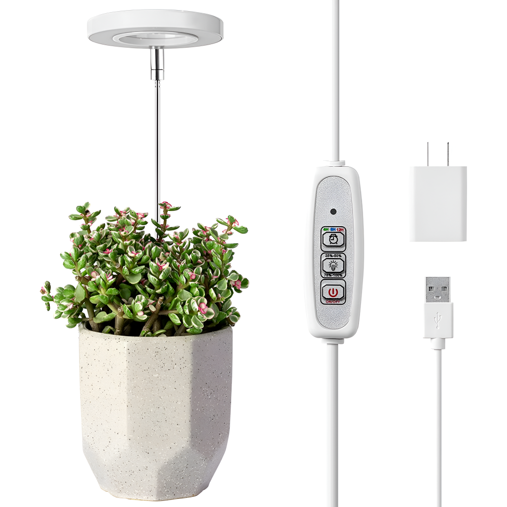 Lampa pentru cresterea plantelor, spectrum complet, inaltime reglabila, timer automat, intensitate lumina reglabila, conectare USB [2]
