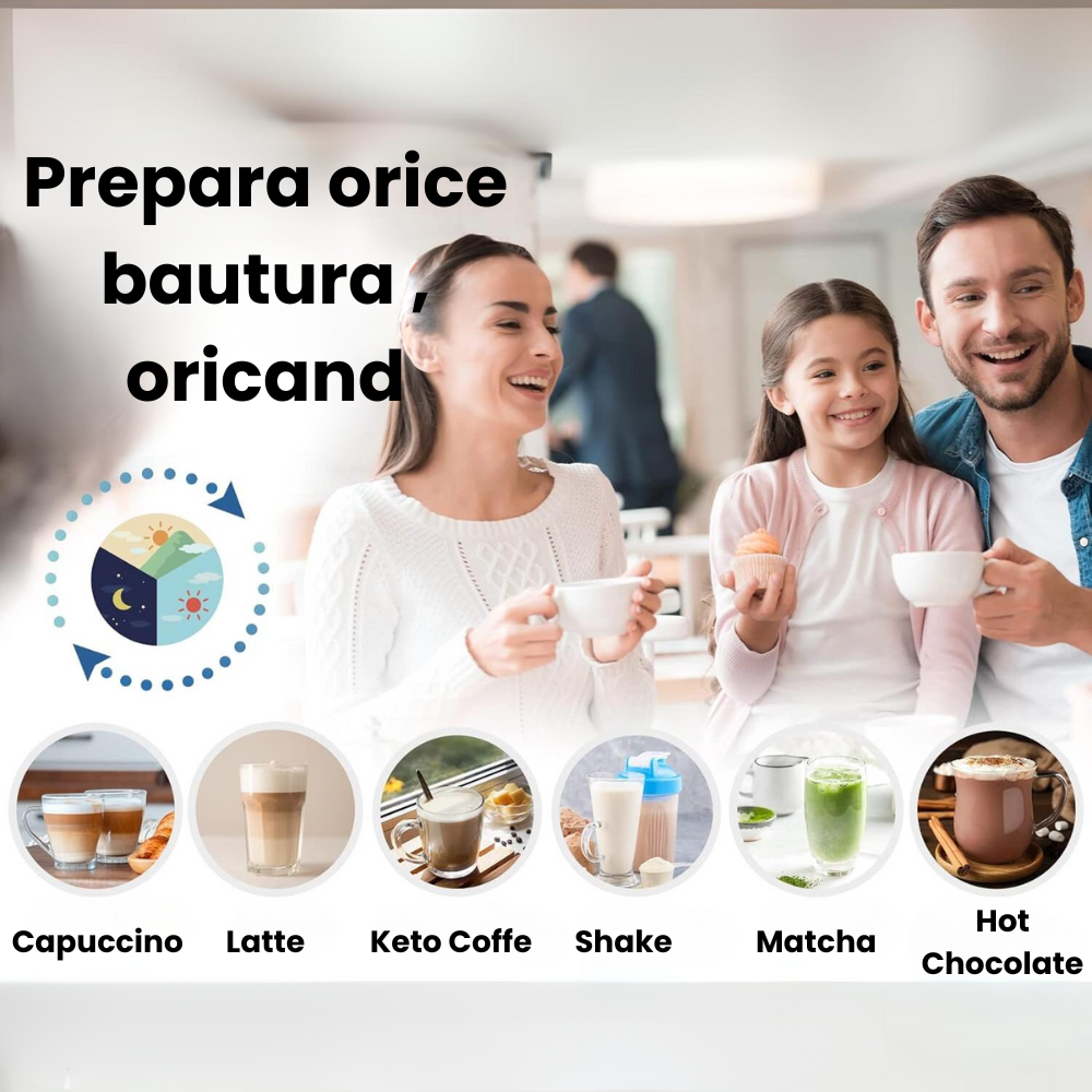 Mixer Spuma de Lapte HASEPE, Otel Inoxidabil, Electric, Usor de folosit, Design Slim, Ideal Pentru Cafea, Late, Cappuccino, Frappe, Matcha, Ciocolata calda si Crema de cafea [6]