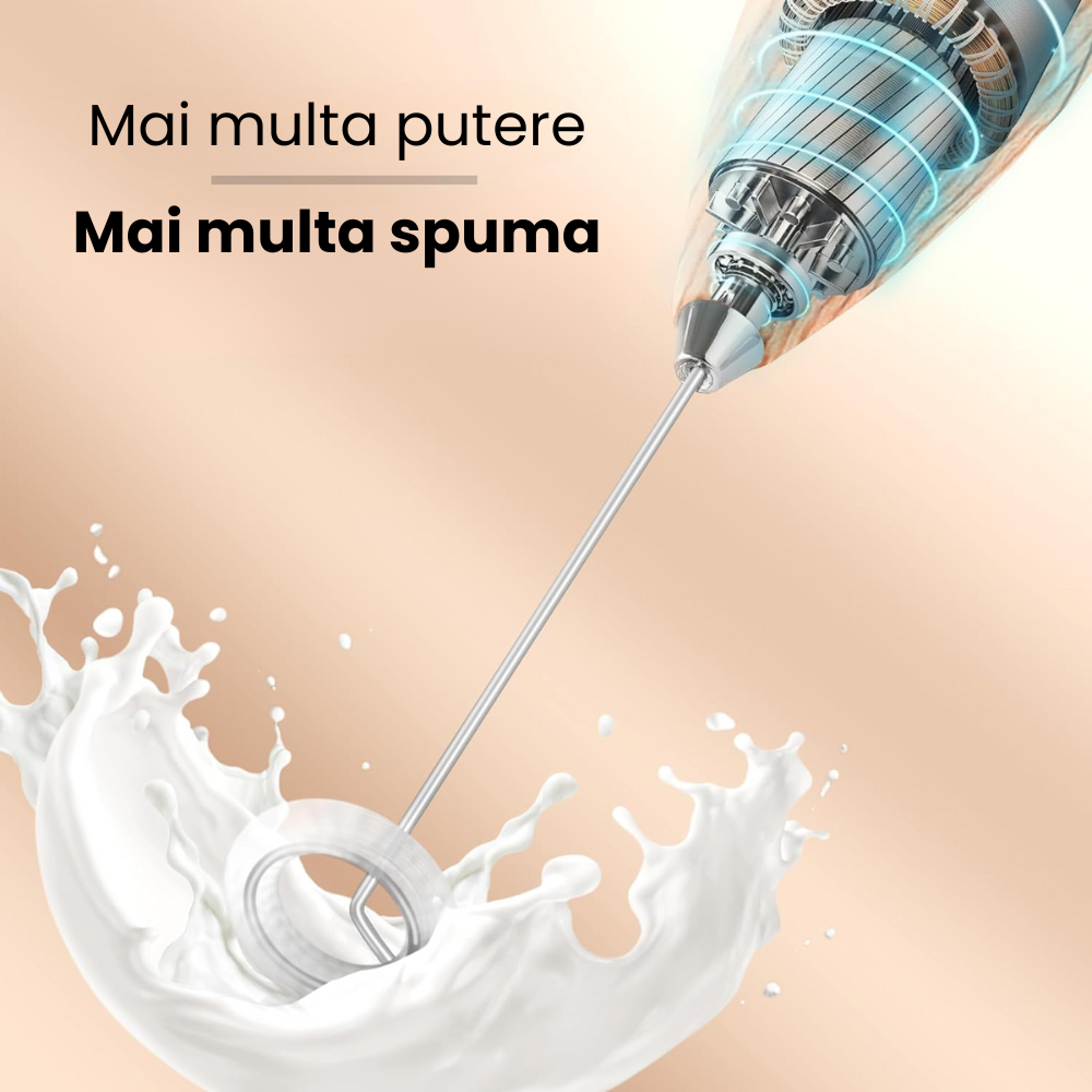 Mixer Spuma de Lapte HASEPE, Otel Inoxidabil, Electric, Usor de folosit, Design Slim, Ideal Pentru Cafea, Late, Cappuccino, Frappe, Matcha, Ciocolata calda si Crema de cafea [3]