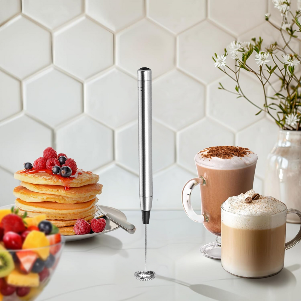 Mixer Spuma de Lapte HASEPE, Otel Inoxidabil, Electric, Usor de folosit, Design Slim, Ideal Pentru Cafea, Late, Cappuccino, Frappe, Matcha, Ciocolata calda si Crema de cafea [5]