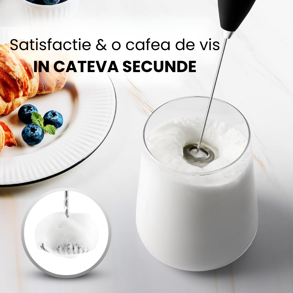 Mixer Spuma de Lapte HASEPE, Otel Inoxidabil, Electric, Usor de folosit, Design Slim, Ideal Pentru Cafea, Late, Cappuccino, Frappe, Matcha, Ciocolata calda si Crema de cafea [2]