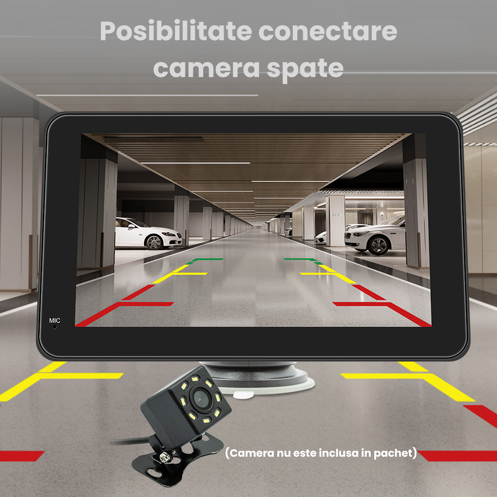 Navigatie Auto HASEPE cu Display 7 inch, CarPlay Wireless, Android Auto Wireless, Bluetooth, MirrorLink, Tableta Masina Touchscreen, Compatibil Universal, Negru [6]