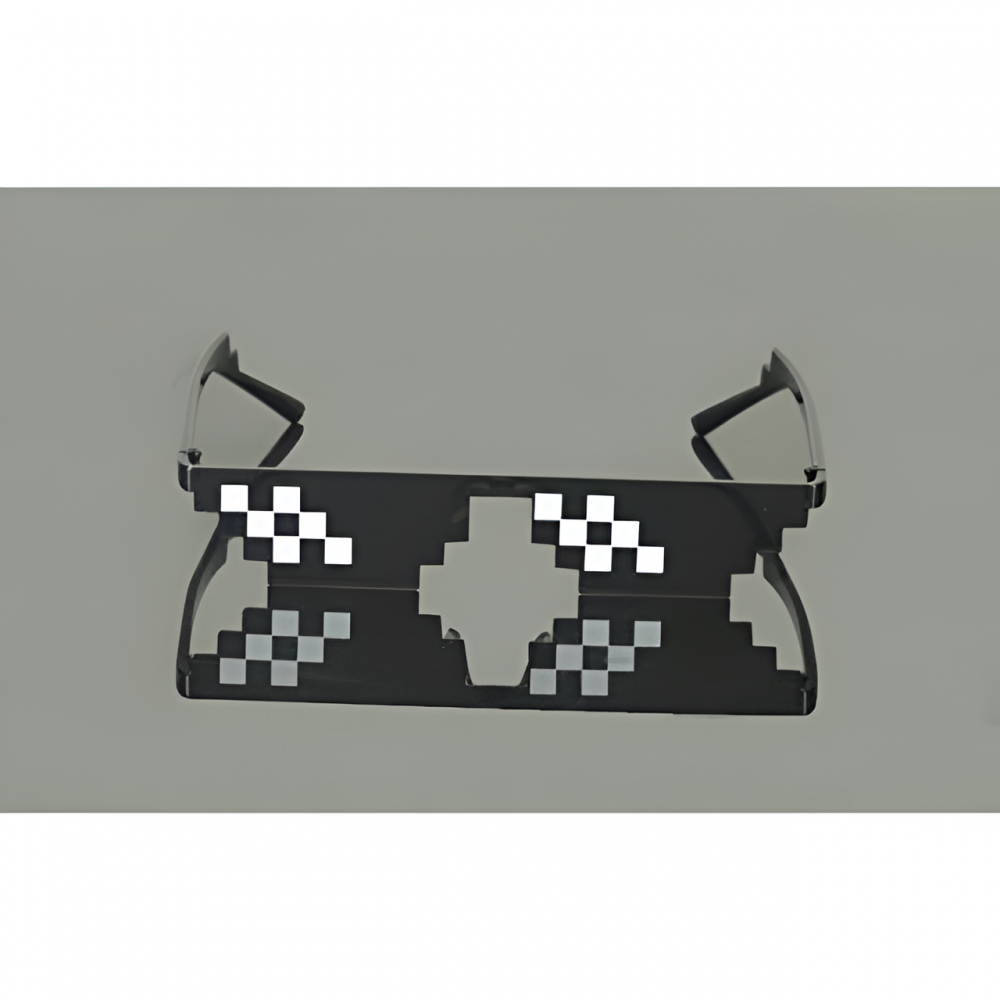 Ochelari Petrecere Thug Life Deal With It Home Sweet Paradise®, Model Pixeli Meme, Accesorii Amuzante, Costume Party, Cosplay, Halloween, Revelion, Protectie UV400, Negru [5]