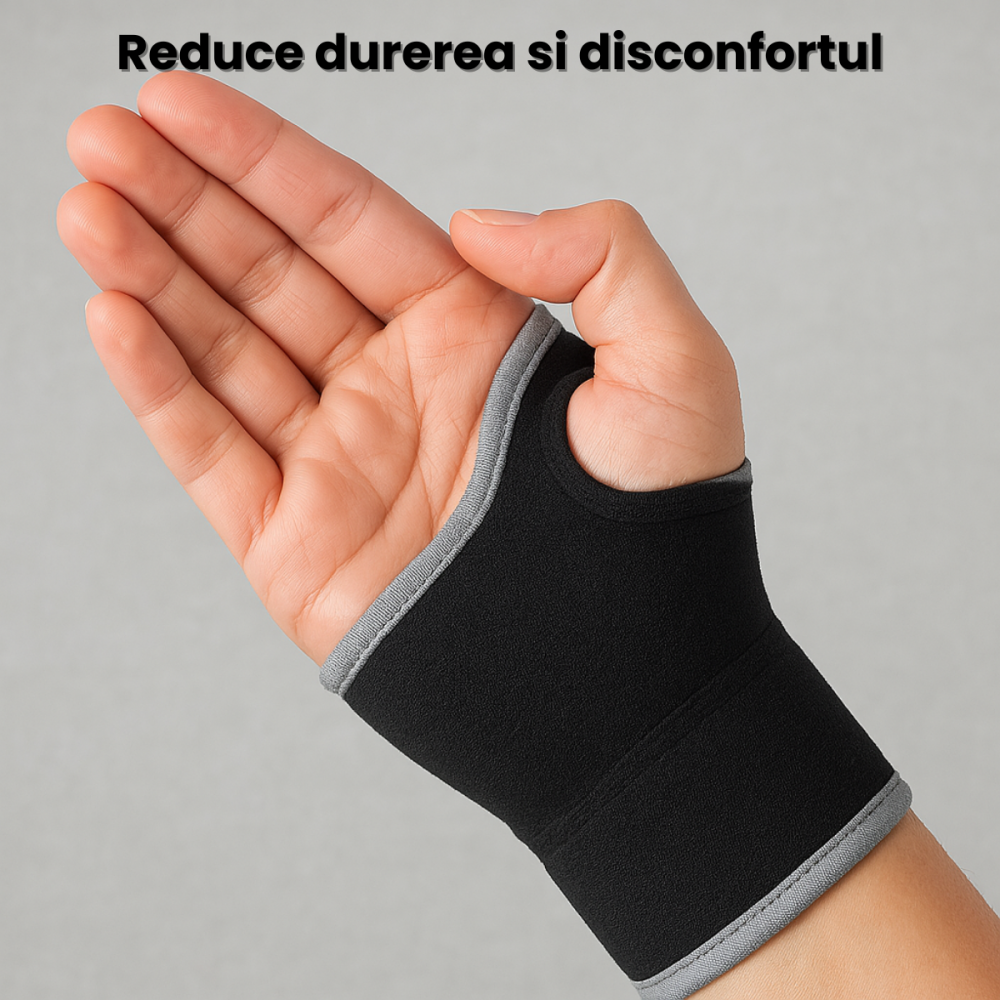Orteza Elastica pentru Incheietura Mainii HASEPE, One Size, Universala, Se Potriveste pe Ambele Maini, Confortabila pentru Uz Zilnic, Suport Antrenamente, Amelioreaza Durerea [3]