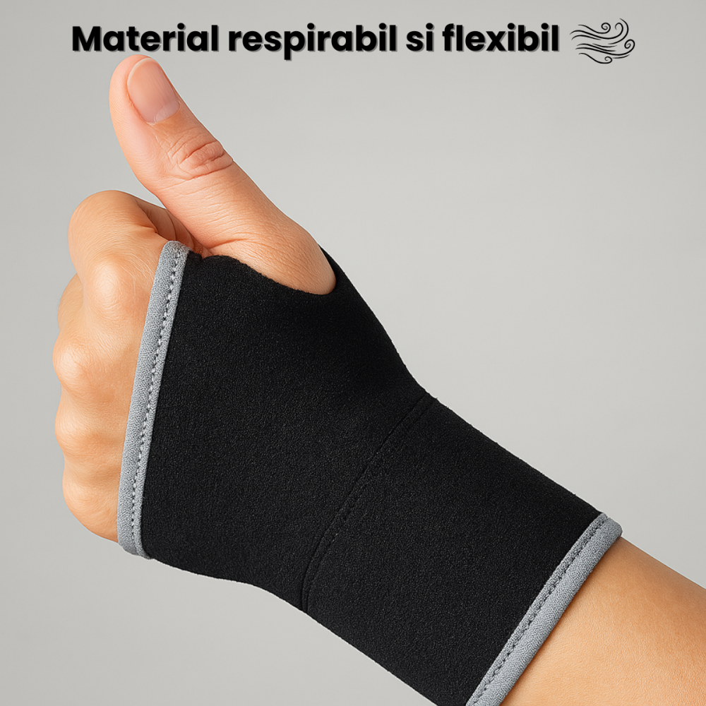 Orteza Elastica pentru Incheietura Mainii HASEPE, One Size, Universala, Se Potriveste pe Ambele Maini, Confortabila pentru Uz Zilnic, Suport Antrenamente, Amelioreaza Durerea [2]