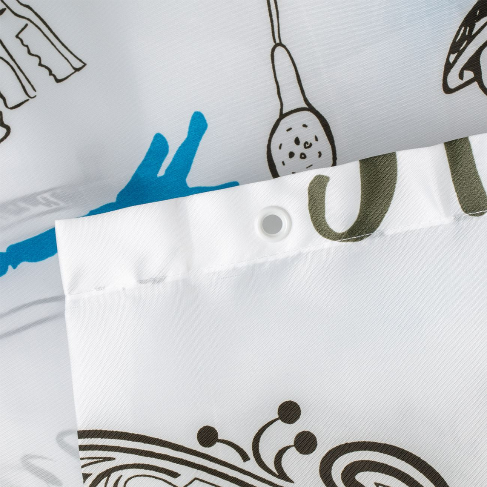 Perdea de Dus Vintage HASEPE, Model Retro Elegant, Rezistenta la Apa, Usor de Curatat, Include 12 Inele pentru Prindere Rapida, Decor Clasic pentru Baie, Dimensiune 180x180 cm [2]