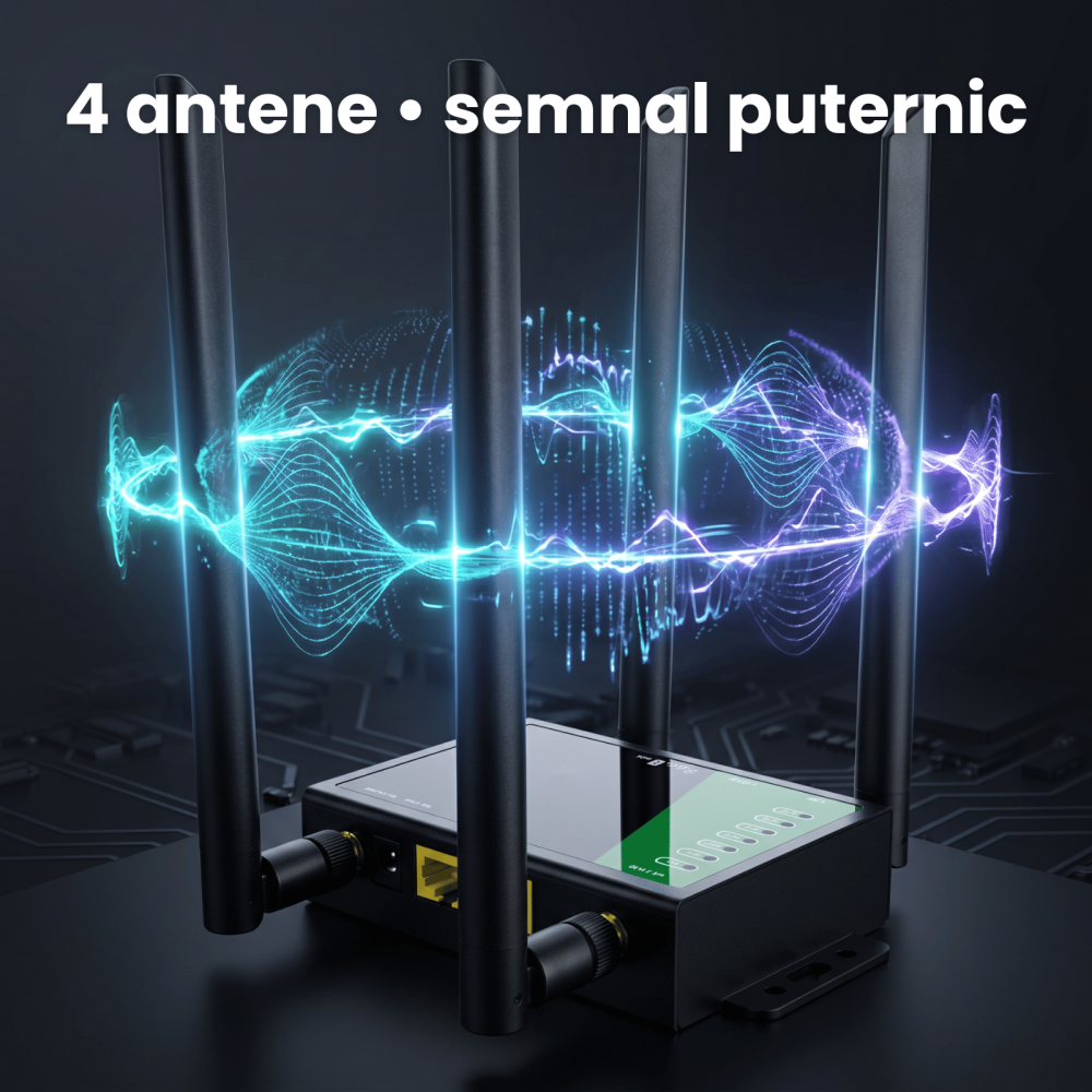 Router Wireless 4G LTE HASEPE® Exterior CPE 300Mbps, Router Wireless Cu Slot SIM, Router Wireless Cu 2 Porturi LAN, Antene Duale, Plug And Play,, Router Wireless Pentru Casa Birou Exterior [3]